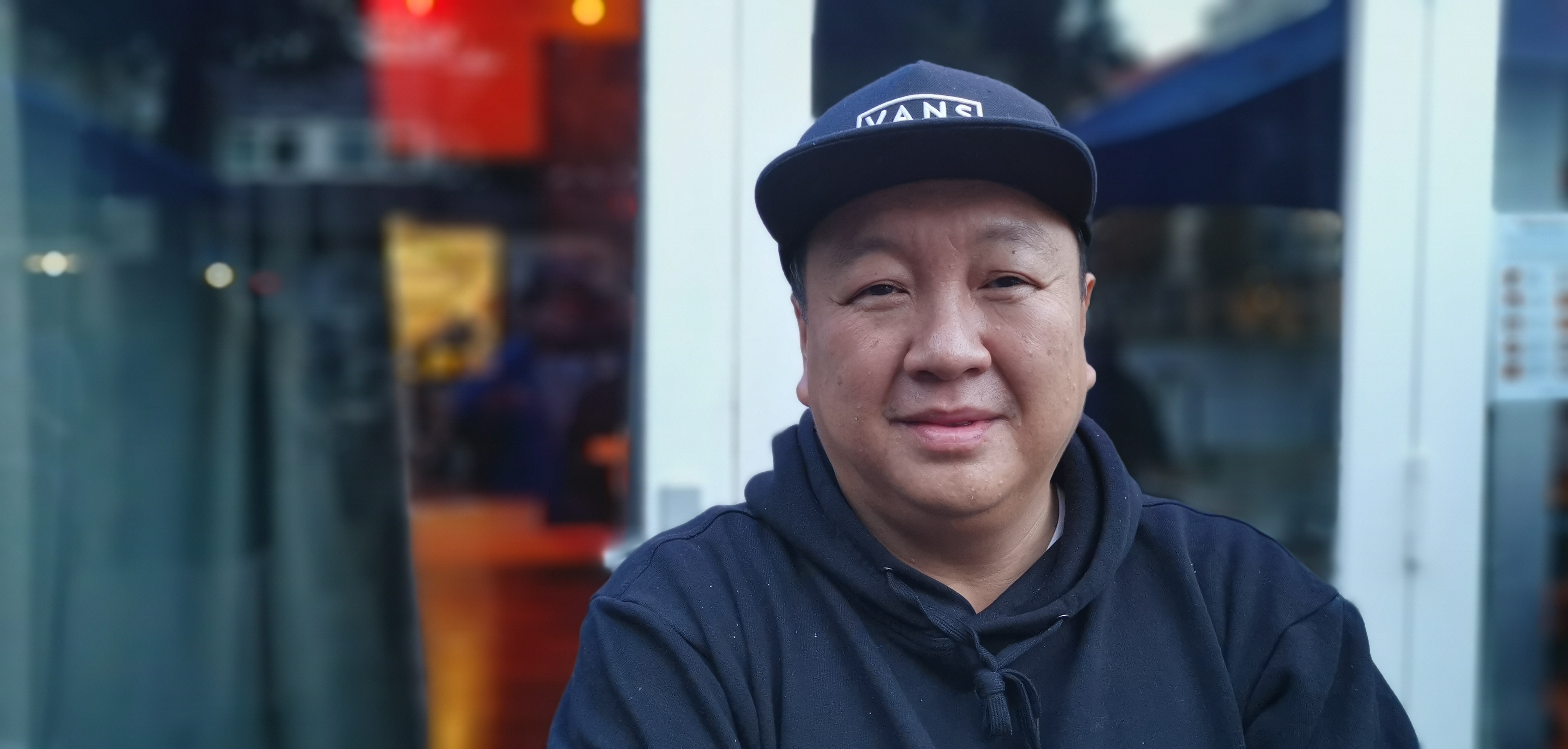 The Duc Ngo outside his restaurant Funky Fisch in Berlin, 1 October 2022