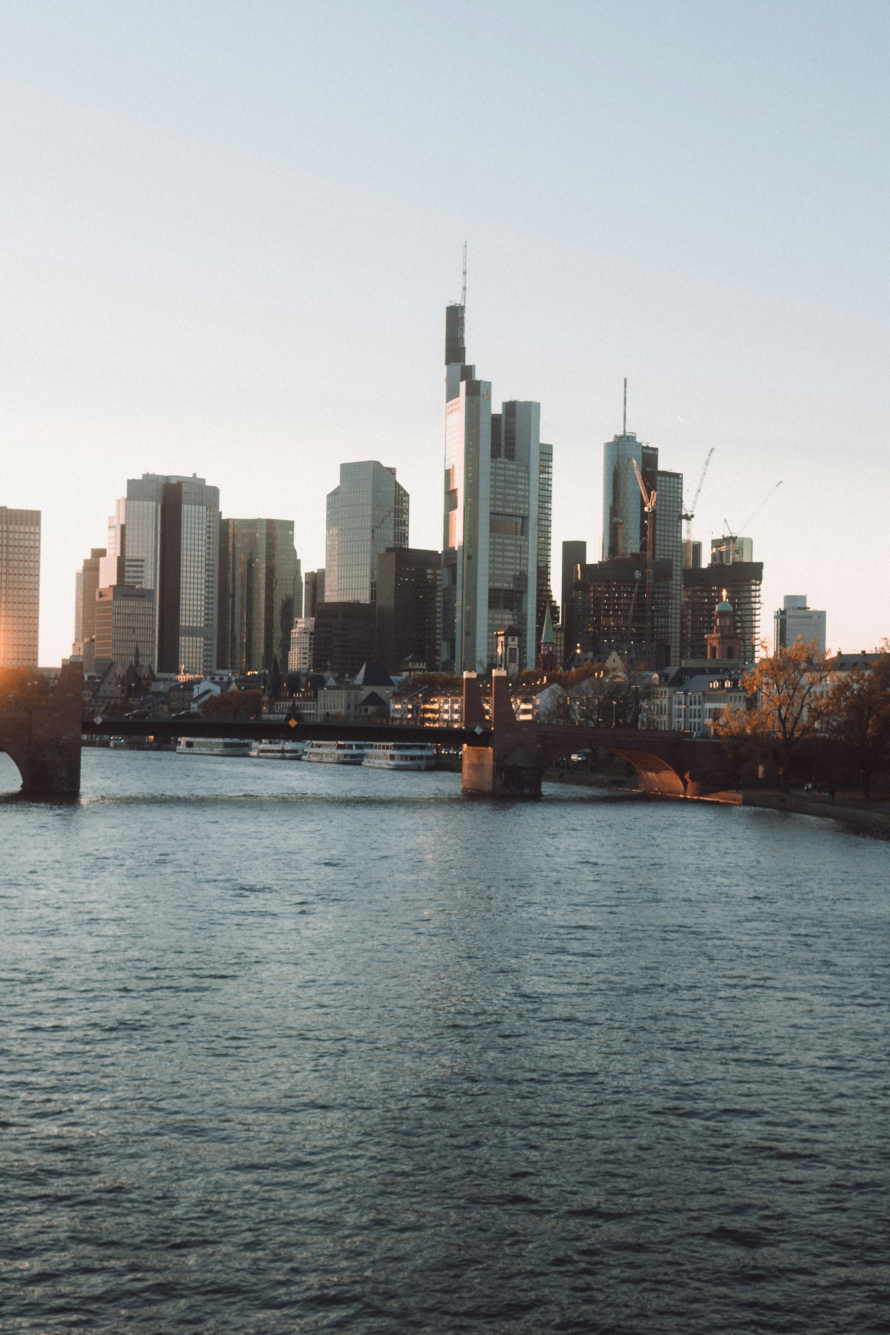 Frankfurt skyline beside the Main